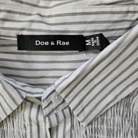 Doe & Rae Striped Sleeveless Dress/top with Ruffle Hem Size M - Picture 2 of 6